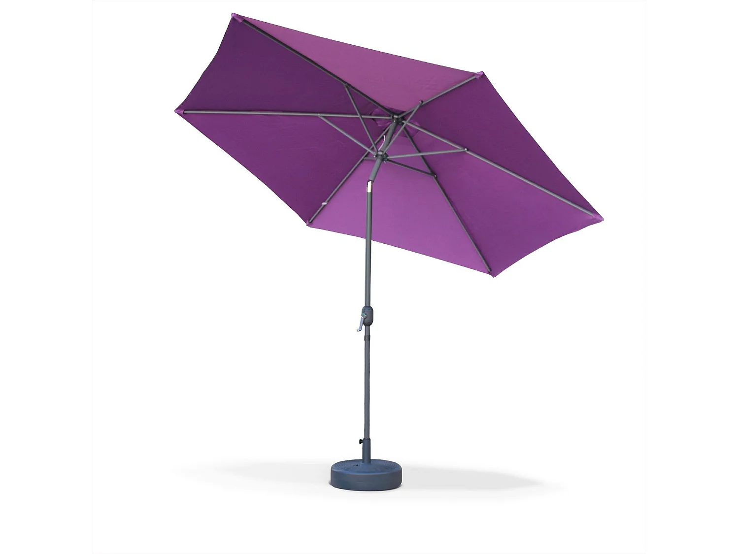 Parasol redondo 3m con mástil central violeta