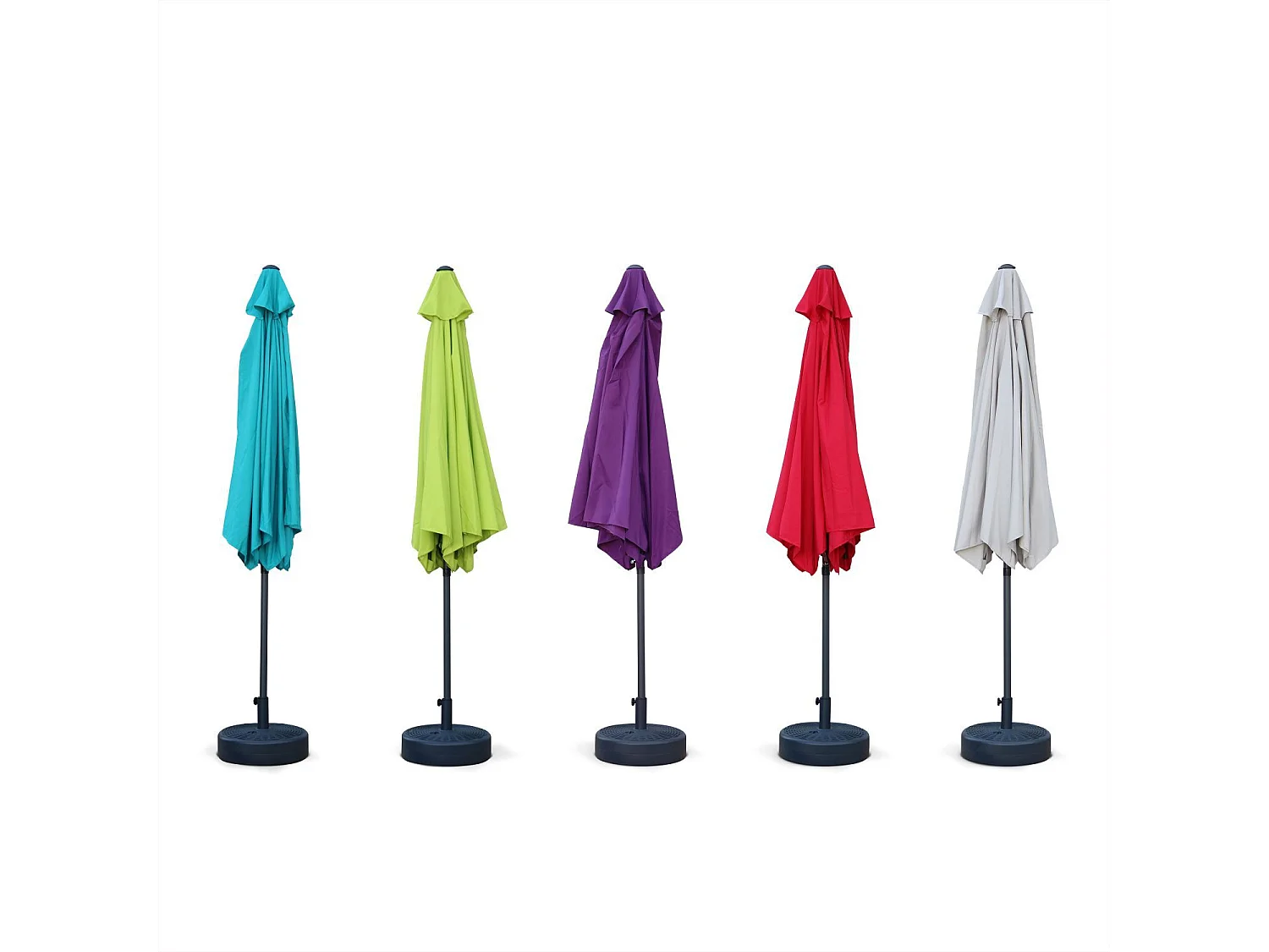 Parasol redondo 3m con mástil central violeta