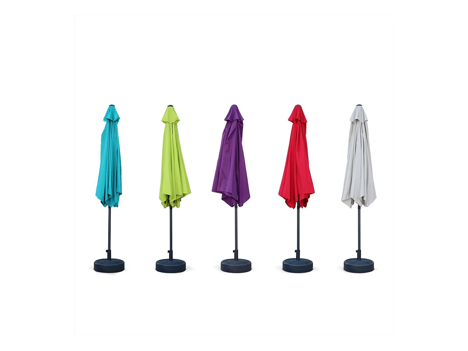 Ombrellone palo centrale  rotondo 300cm  in legno, viola