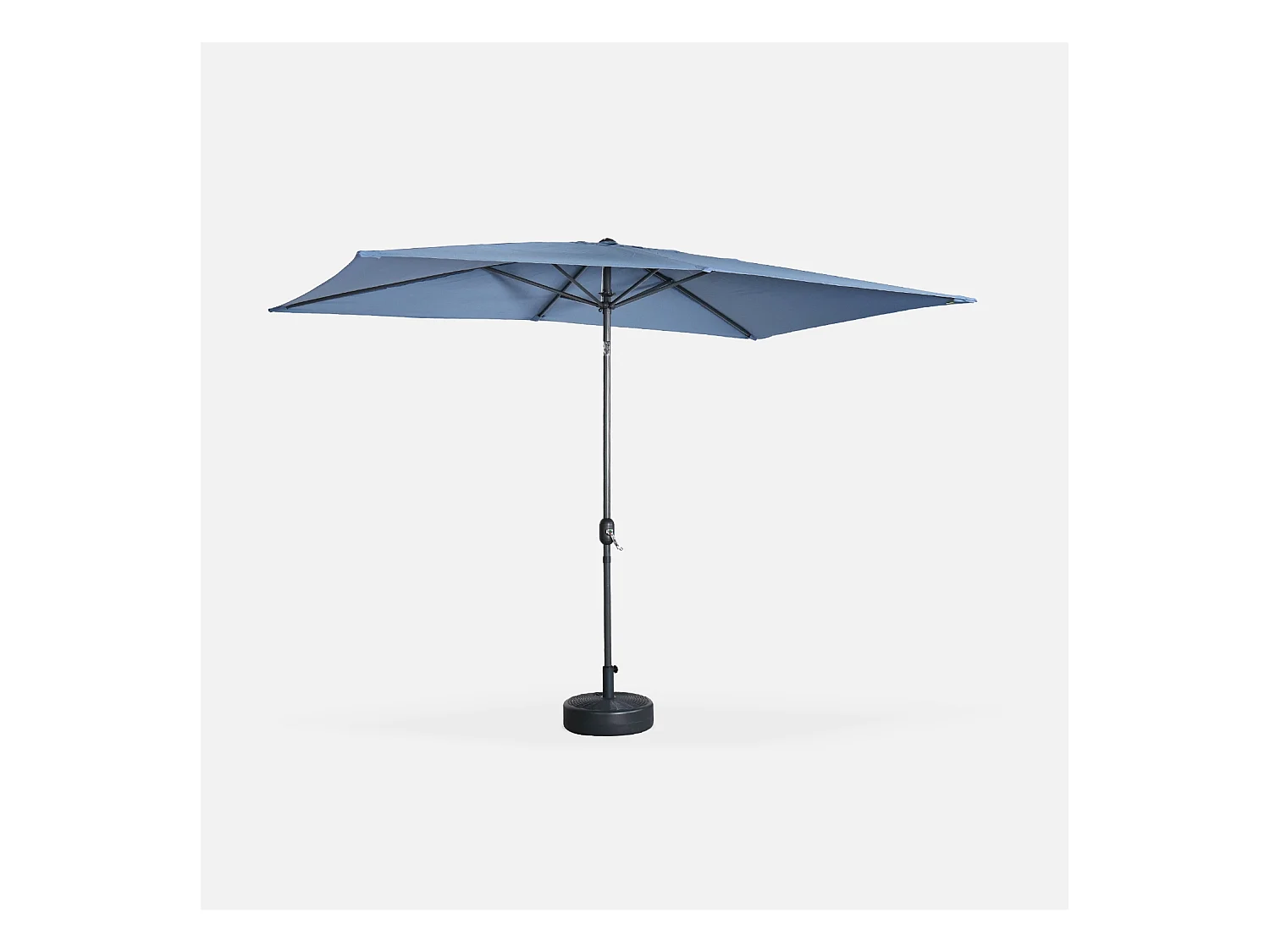 Parasol rectangular 2x3m azul gris