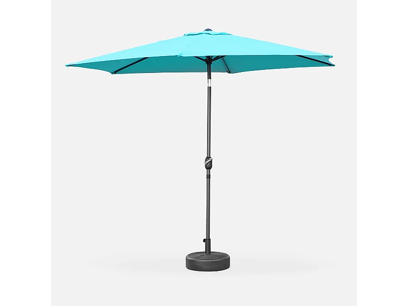 Parasol redondo 3m con mástil central turquesa