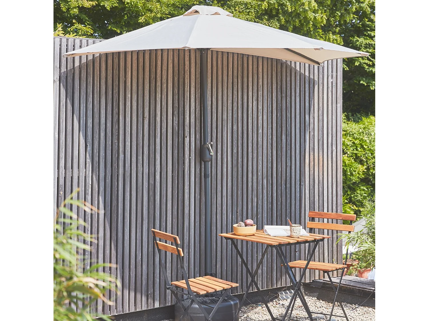 Media sombrilla para balcón 2.5m arena