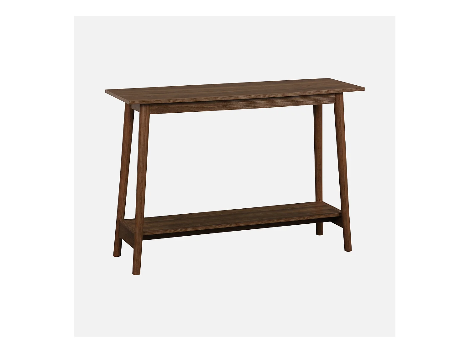Console scandinave déco bois de noyer. 1 étagère