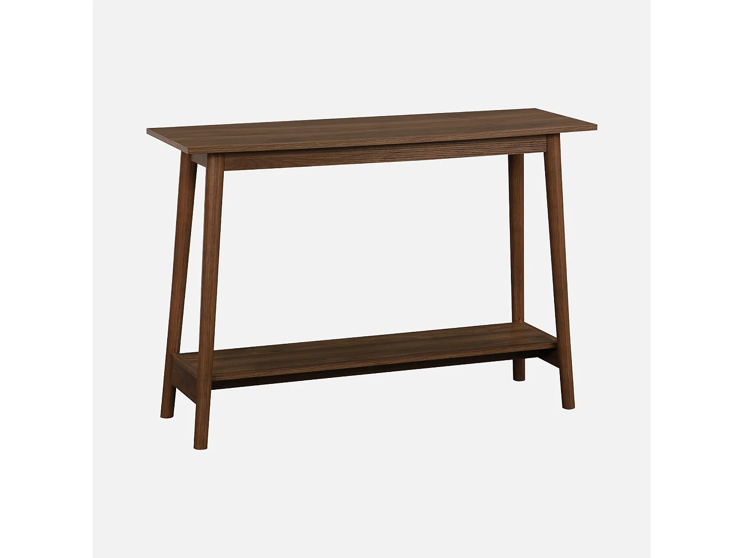 Console scandinave déco bois de noyer. 1 étagère