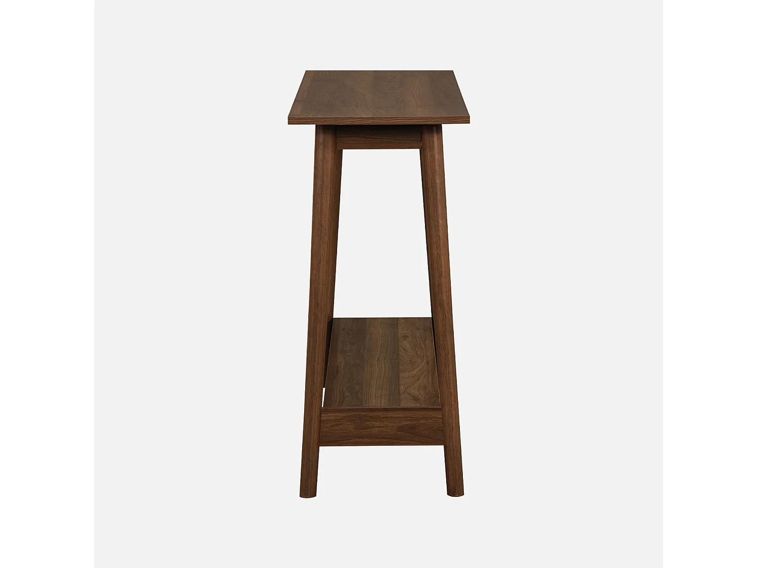 Console scandinave déco bois de noyer. 1 étagère