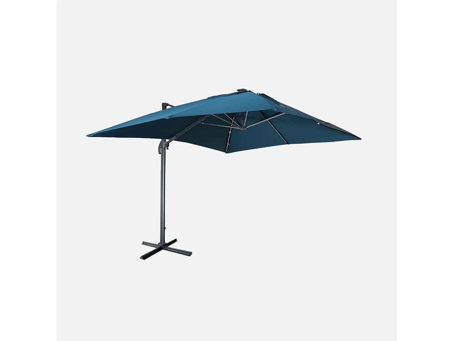 Parasol 3x4m led rectangular azul