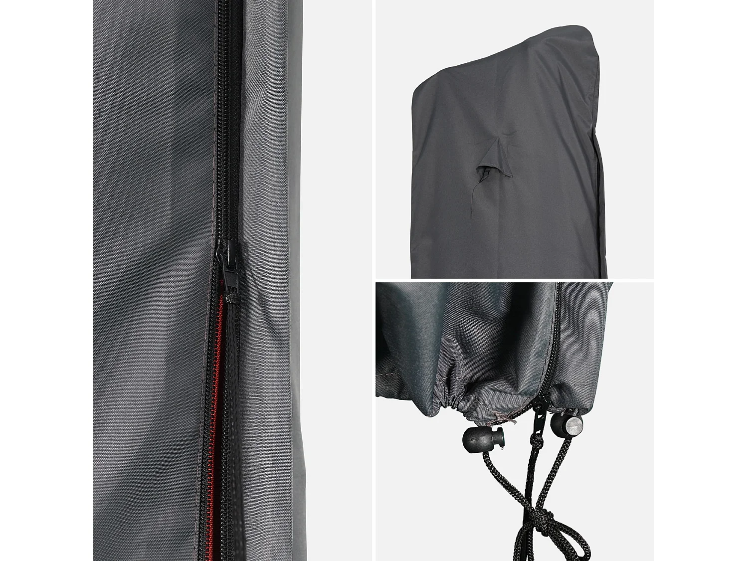Funda parasol de hardelot, biscarosse, falgos y dinard gris oscuro