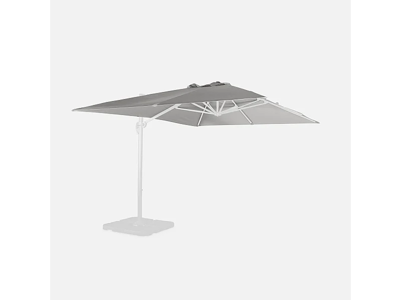 Tessuto di ricambio per ombrelloni wimereux 3x4m, grigio