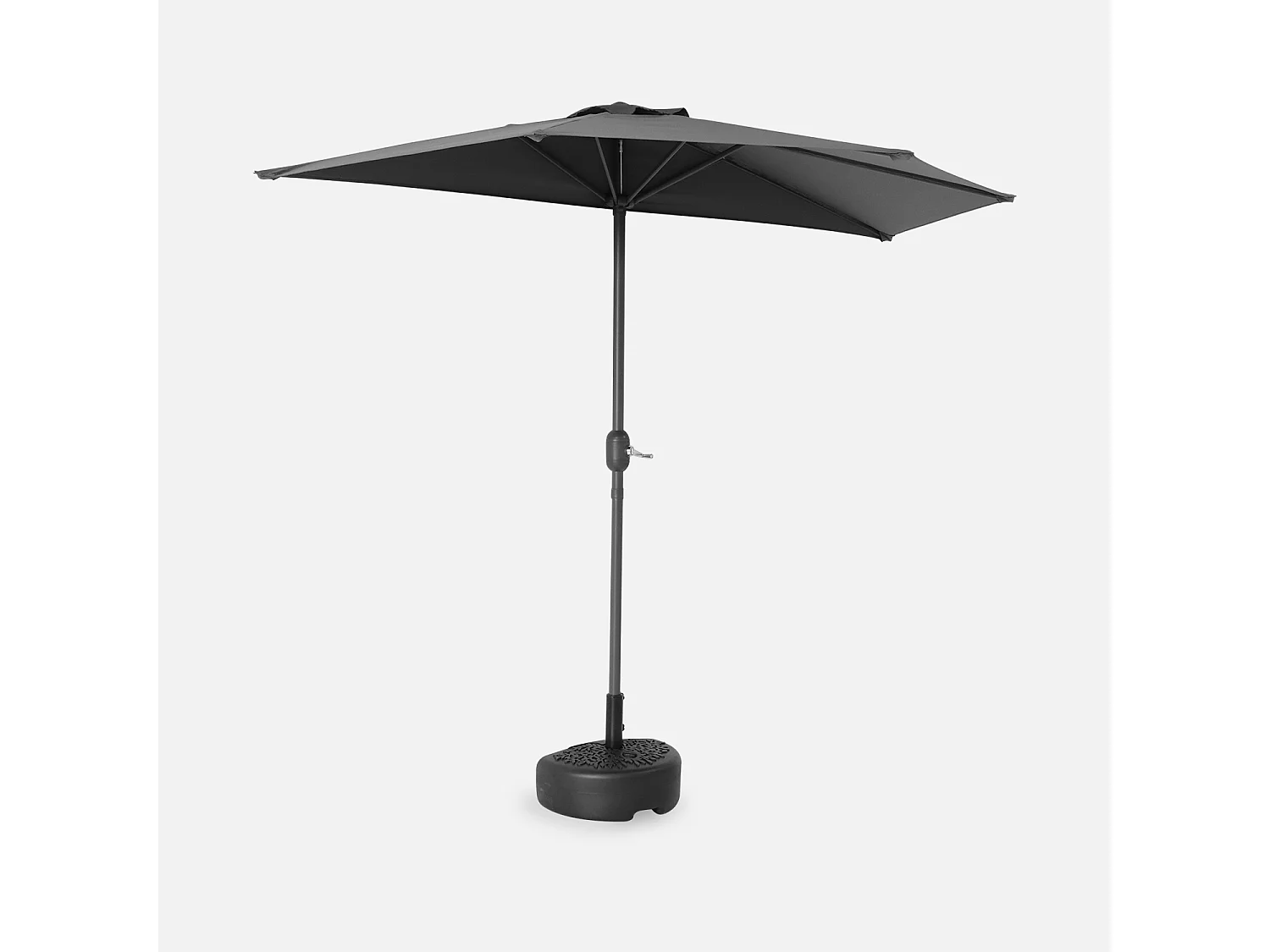 Media base de plástico para sombrilla negro