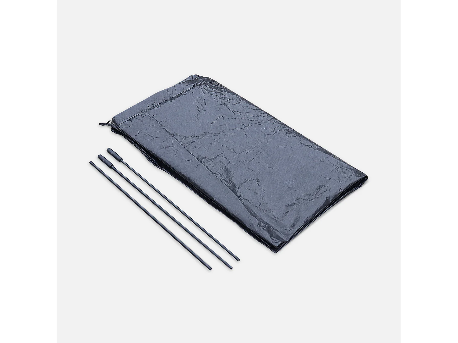 Housse pour parasol Luce et Pyla LED - noire - avec fenêtre. fermeture éclair et tige de mise en place