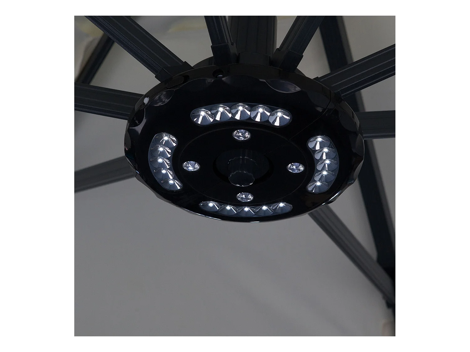 Lampe LED - Noir -  Pour parasol mât central. et déporté sweeek