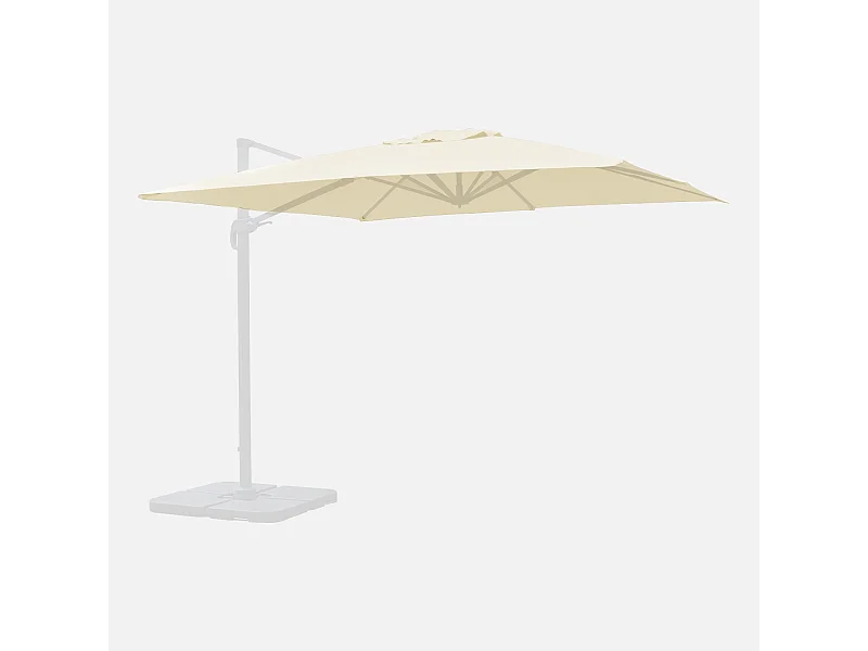 Lona de 3x3m sombrilla cuadrada desplazada crudo