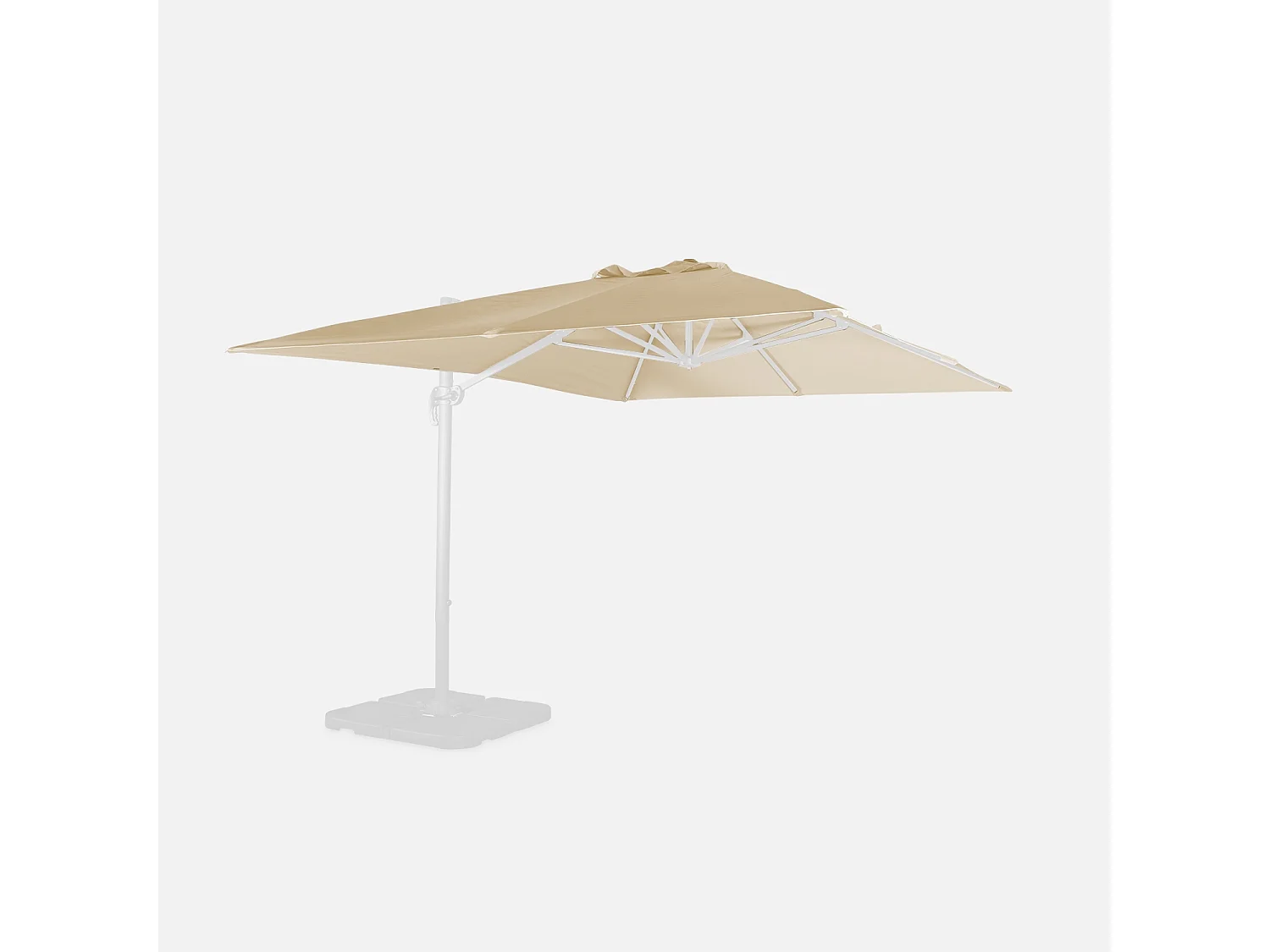 Tela de recambio para sombrillas 3x4m beige