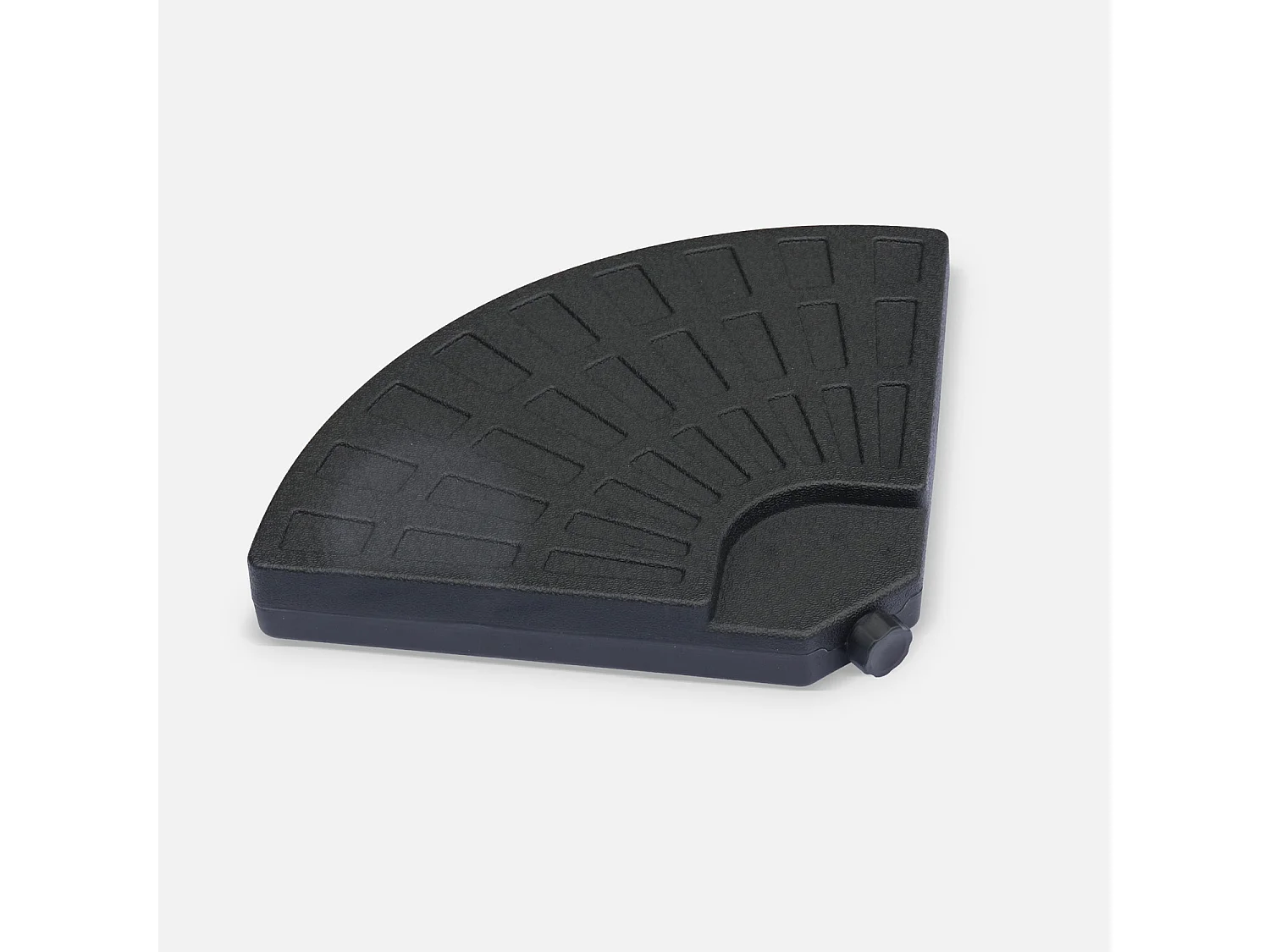 Lot de 4 dalles arrondies 48x48cm à lester - Pour parasol déporté avec pied type "croix". base. socle. poids