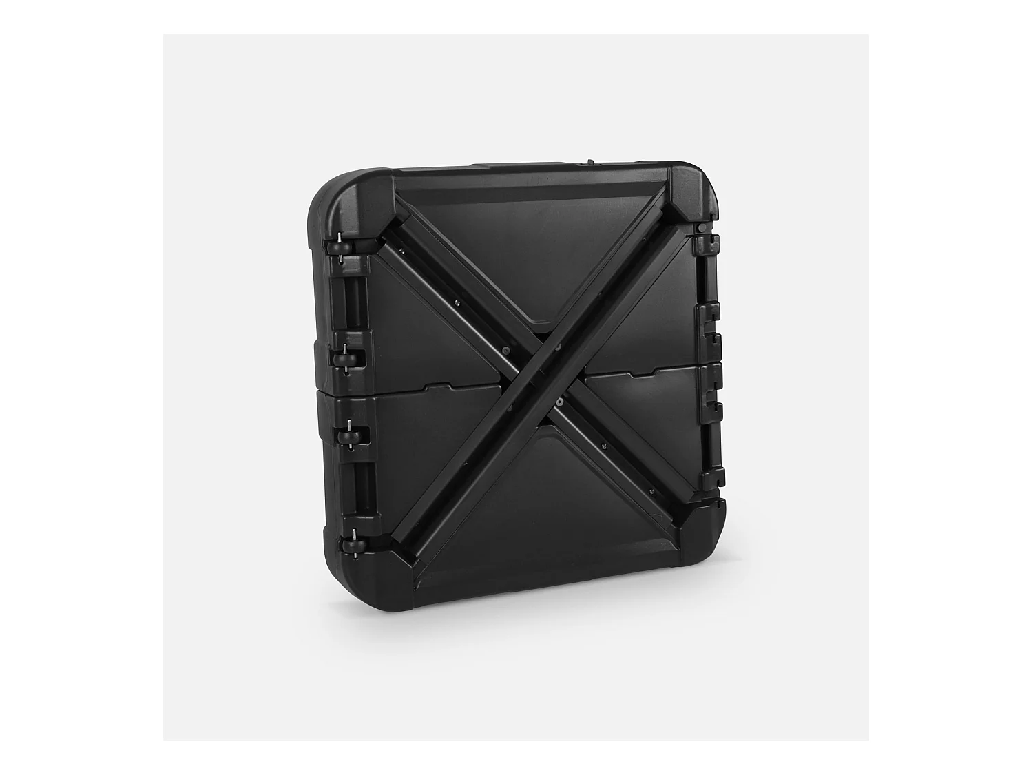 Pied pour parasol déporté remplissable 100L en plastique noir avec roulettes - Base à lester