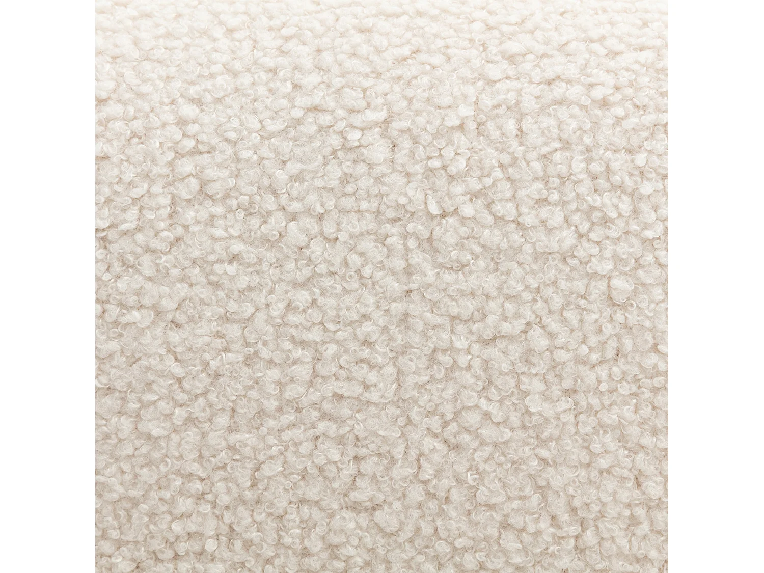 Poltrona scandinava in legno di hevea e bouclé, Antoine bouclé, Crema, 70.5x75x81 cm