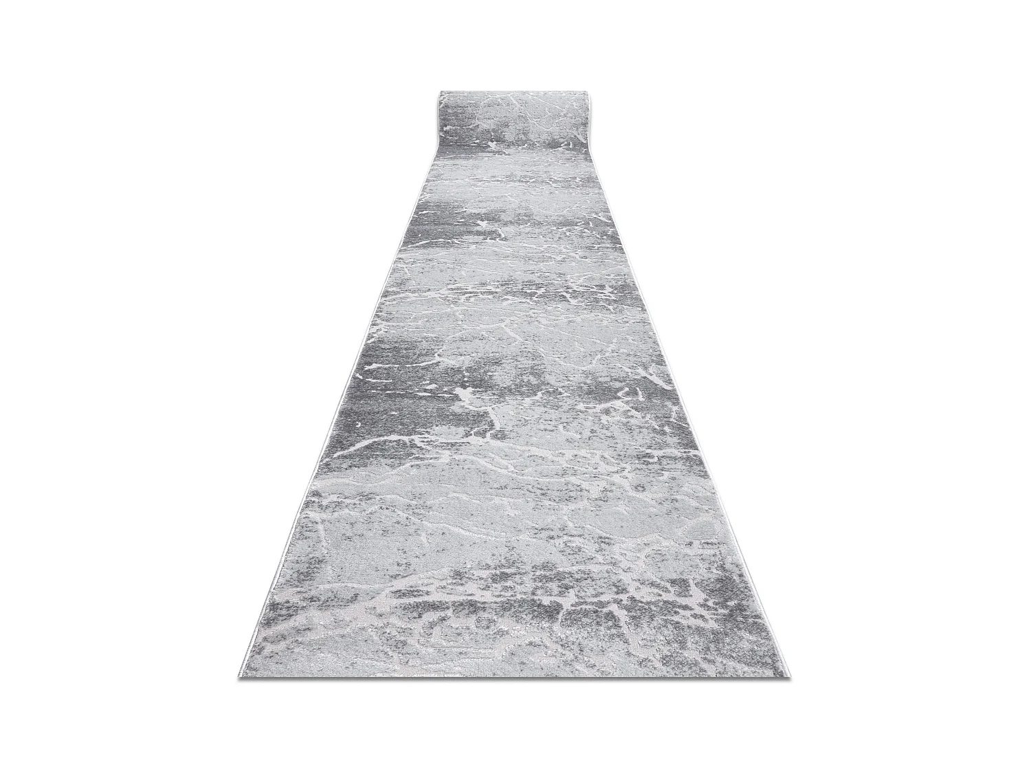 Tapis de couloir Structural MEFE 6182 deux niveaux de molleton gris 80x220 cm