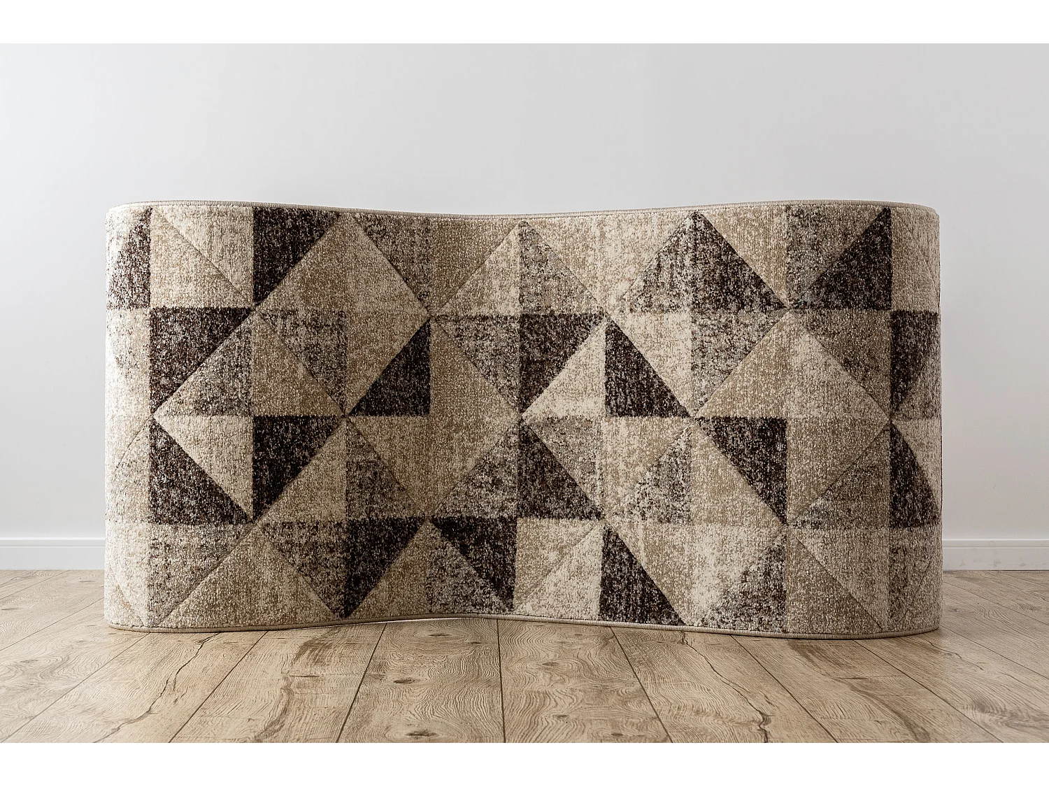 Tapis de couloir FEEL 5672/15055 TRIANGLES beige et marron / crème 70x250 cm