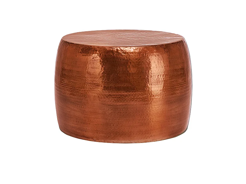 Mesa de centro de aluminio martillado Ø 53 x 41 cm cobre WOMO-DESIGN
