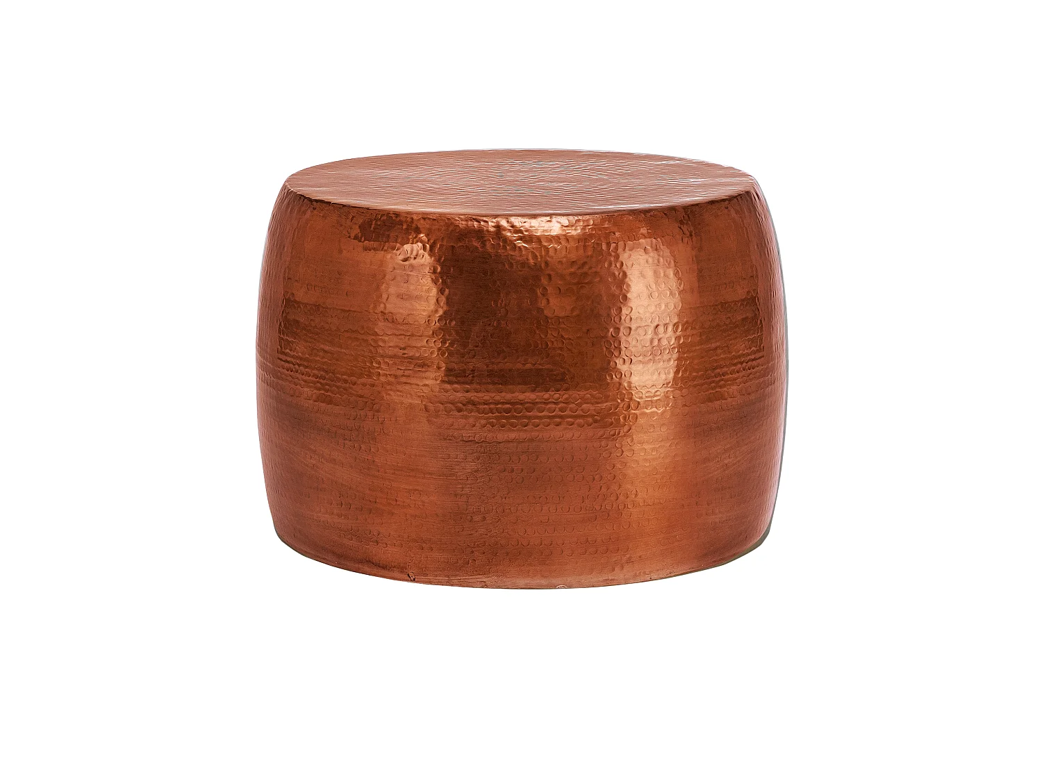 Mesa de centro de aluminio martillado Ø 53 x 41 cm cobre WOMO-DESIGN