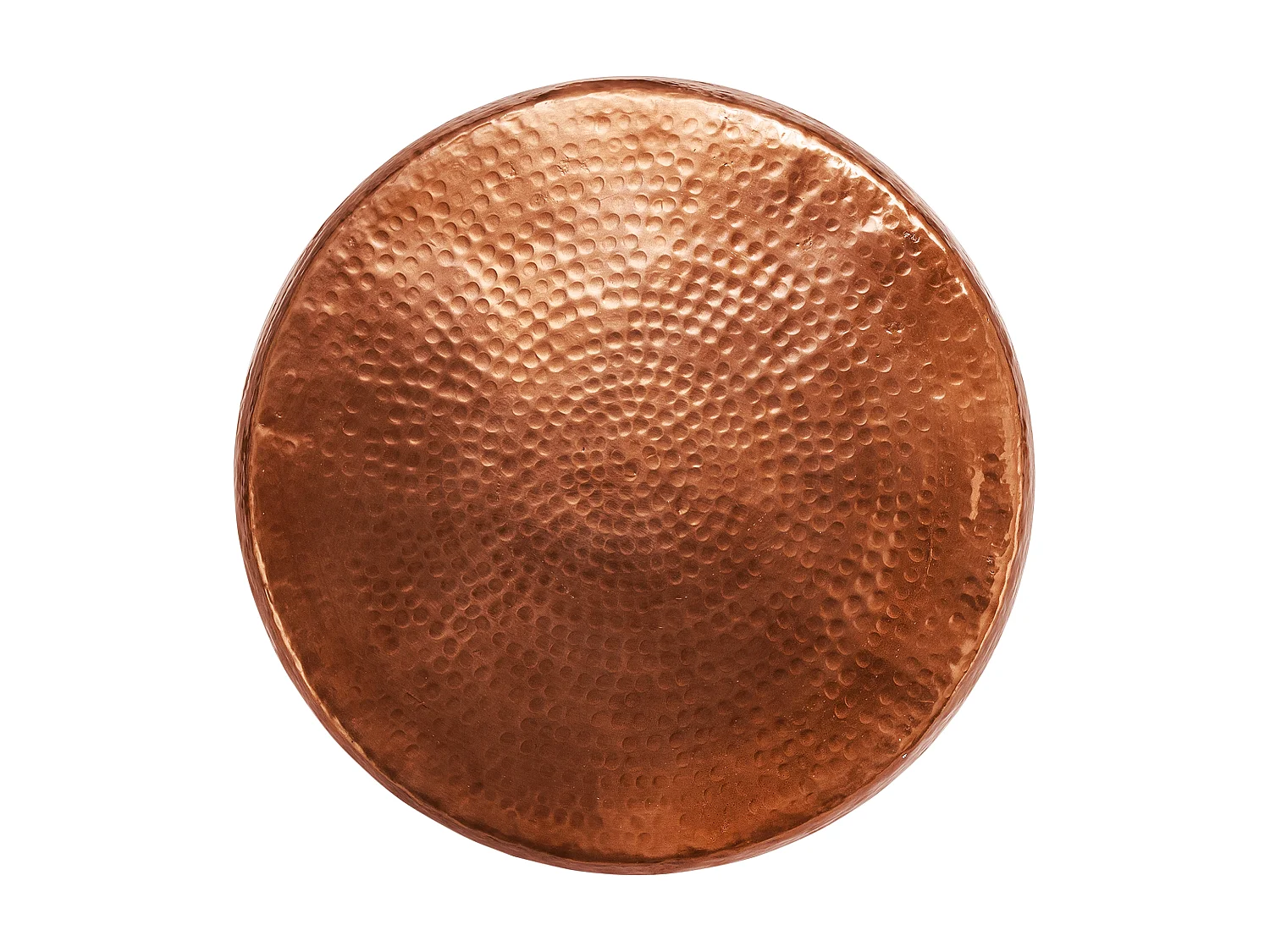 Mesa de centro de aluminio martillado Ø 53 x 41 cm cobre WOMO-DESIGN