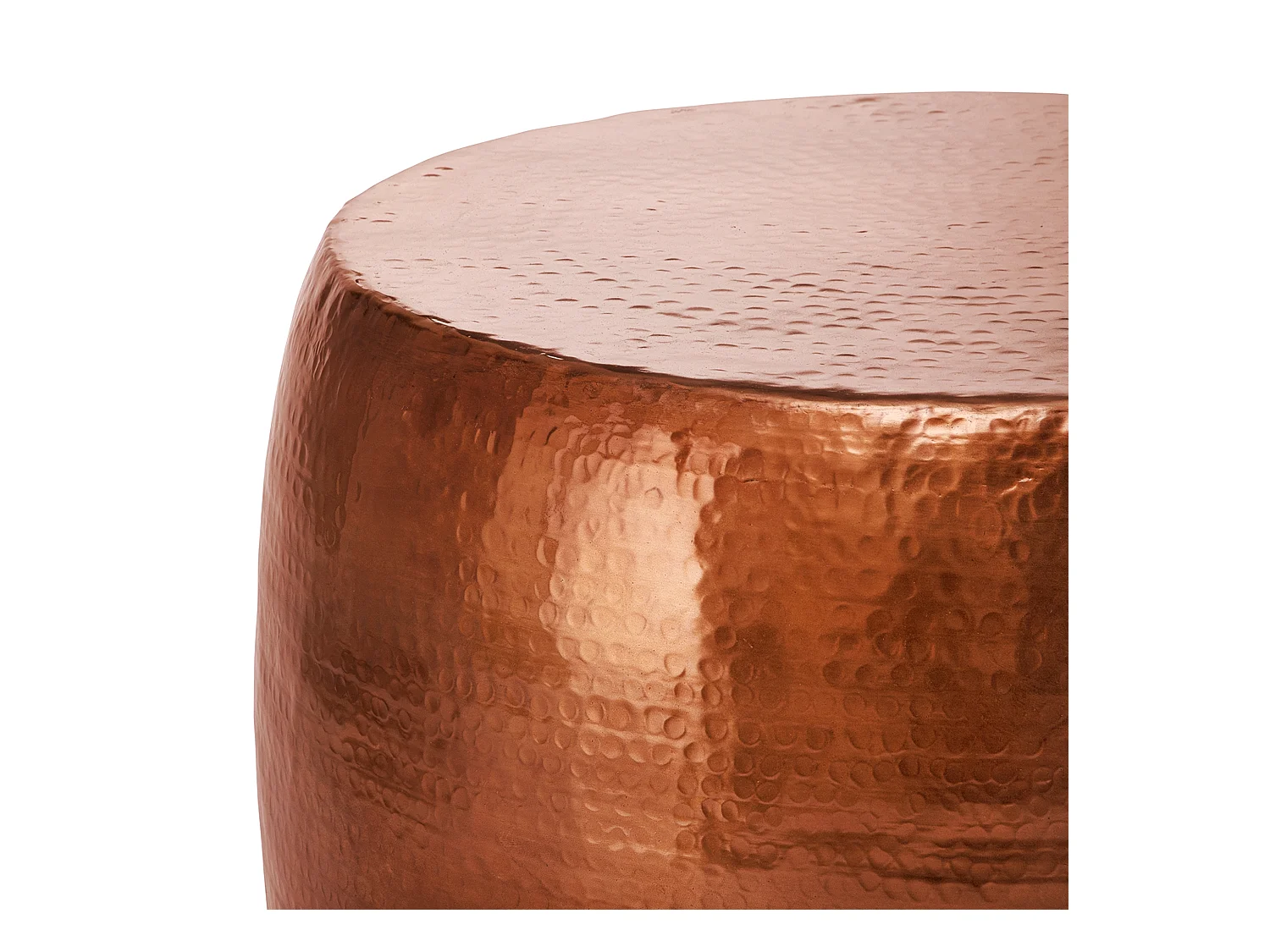 Mesa de centro de aluminio martillado Ø 53 x 41 cm cobre WOMO-DESIGN