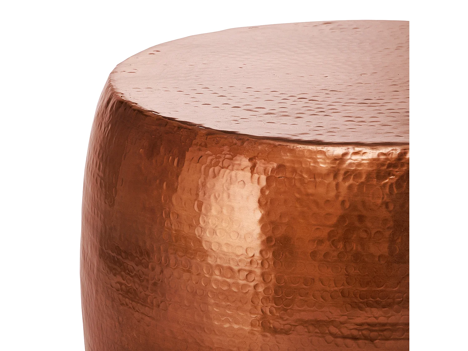 Tavolino da caffè in alluminio martellato Ø 53 x 41 cm rame WOMO-DESIGN