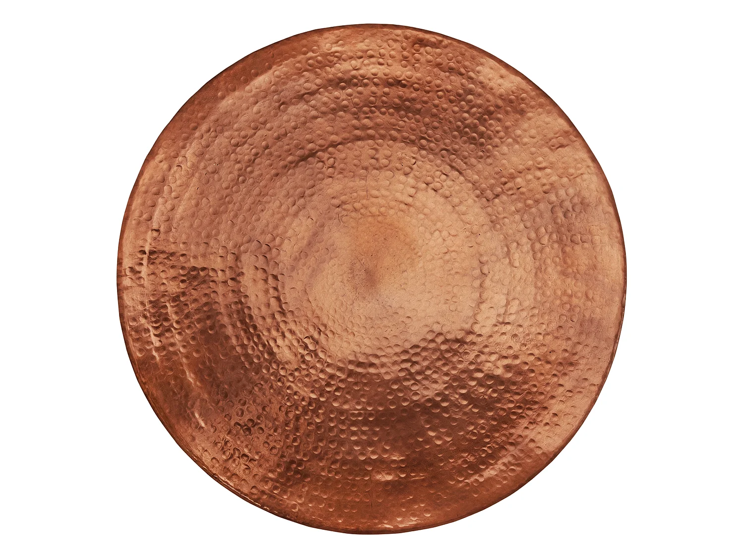 Table basse de salon martelée en aluminium Ø 60 x 30,5 cm cuivre WOMO-DESIGN