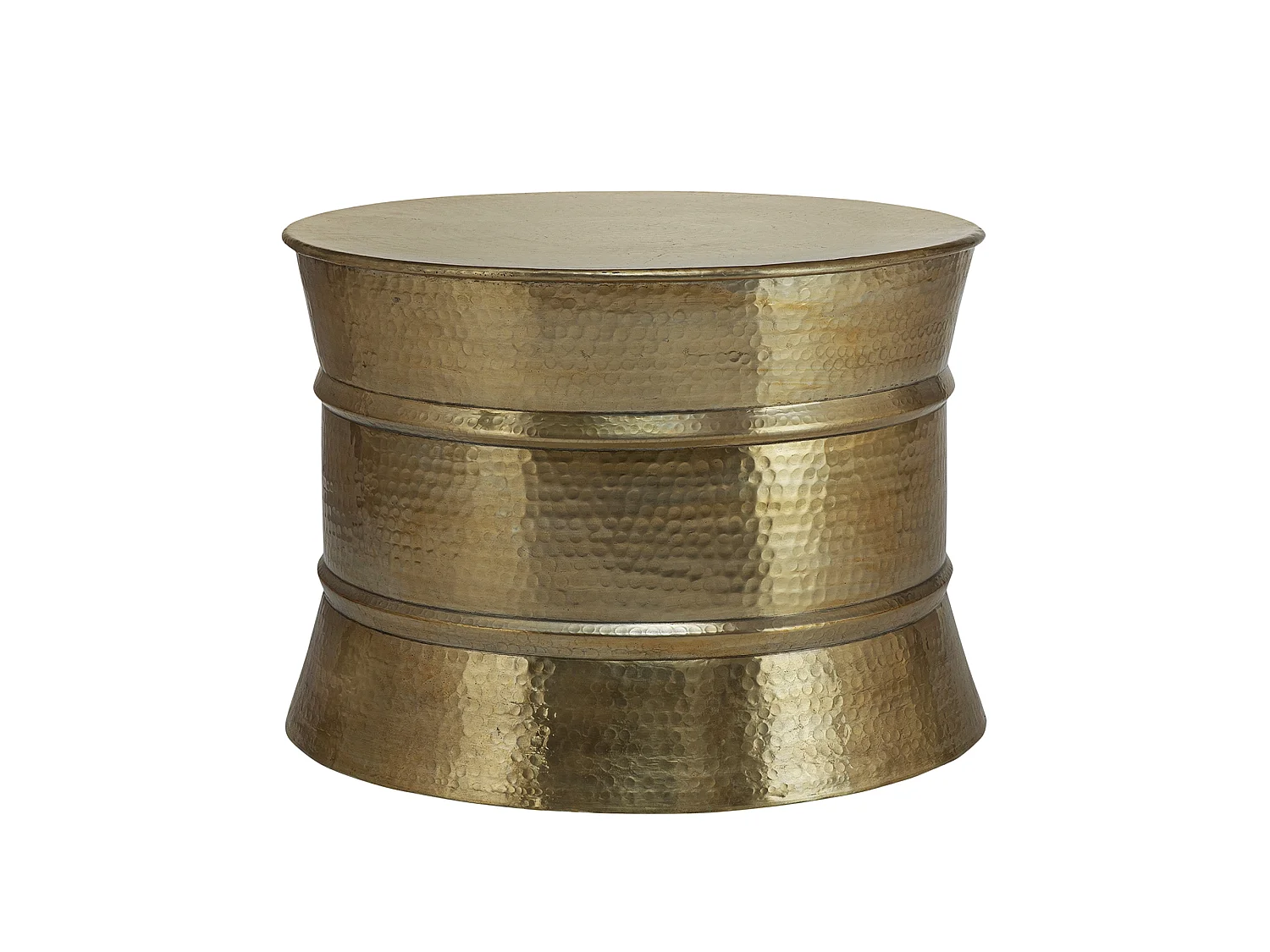 Tavolino martellato in alluminio Ø 62 x 33 cm oro WOMO-DESIGN