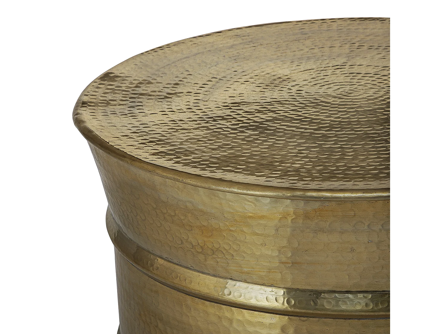 Tavolino martellato in alluminio Ø 62 x 33 cm oro WOMO-DESIGN