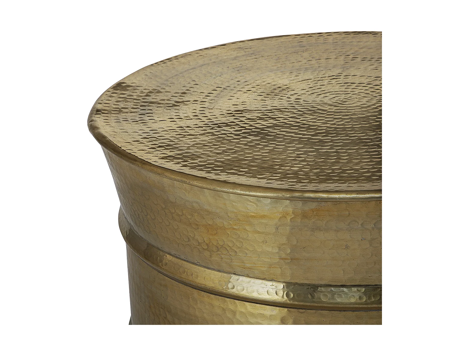 Mesa de centro martillada en aluminio Ø 62 x 33 cm dorado WOMO-DESIGN