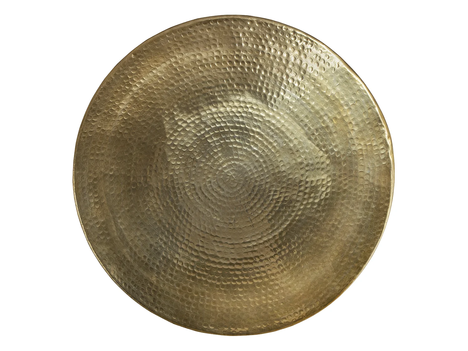 Mesa de centro martillada en aluminio Ø 62 x 33 cm dorado WOMO-DESIGN