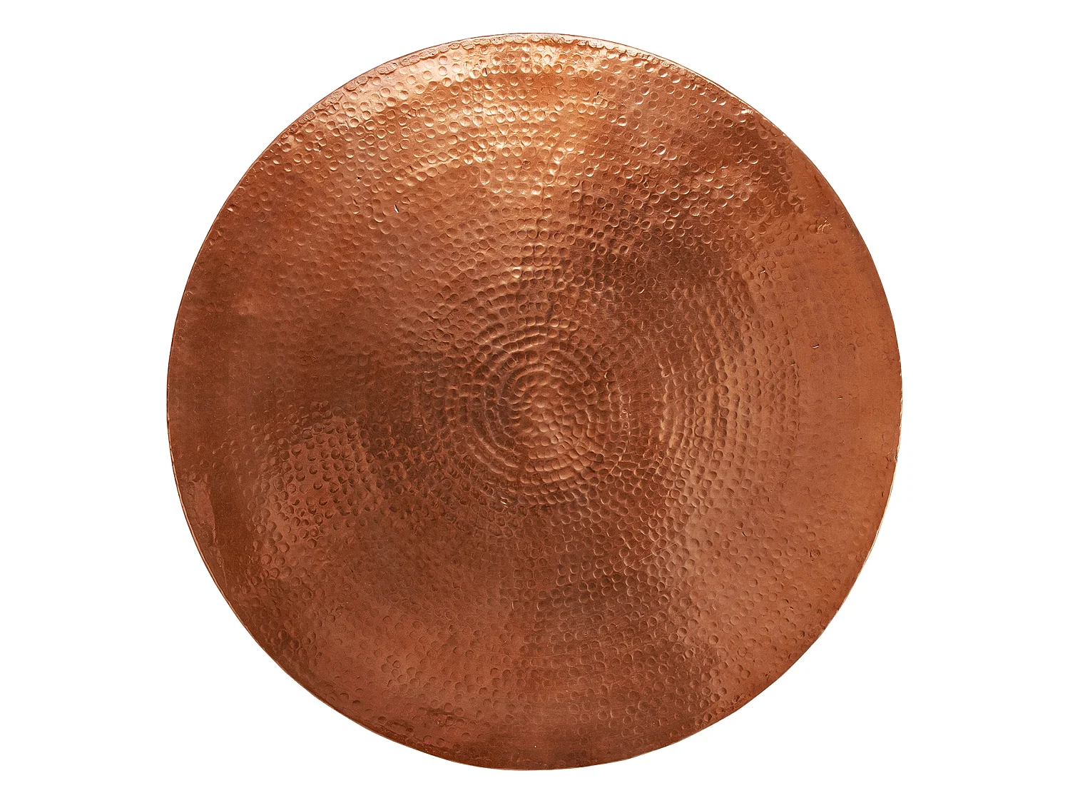 Table basse de salon café martelée en aluminium Ø 76 x 32 cm cuivre WOMO-DESIGN