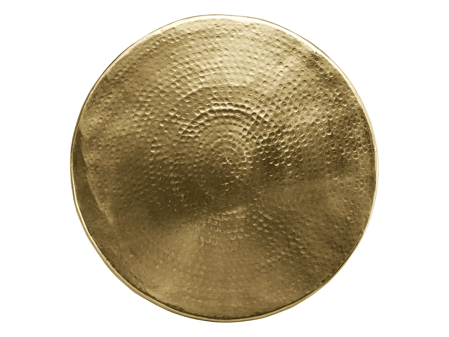 Table basse de salon café martelée en aluminium Ø 60 x 37 cm doré WOMO-DESIGN