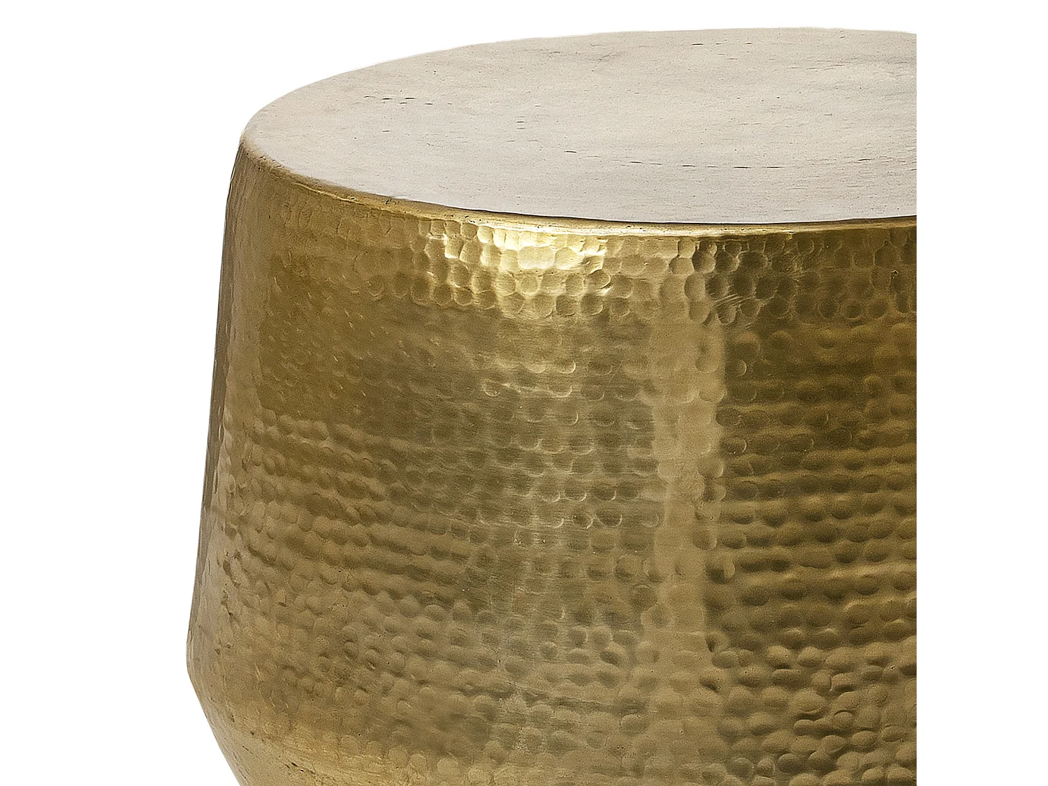 Table basse de salon café martelée en aluminium Ø 60 x 37 cm doré WOMO-DESIGN