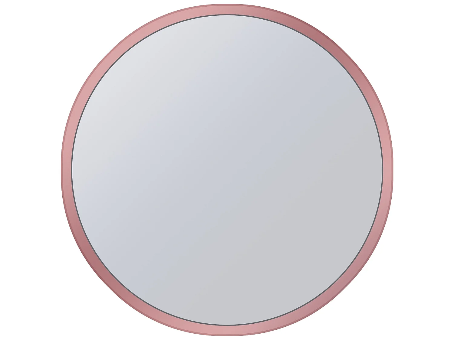 WOMO-DESIGN Set Chicago 2x Mesa auxiliar lateral Ø40/45 cm mesita redonda de cristal espejado y metal color cobre para salón, estilo ligero y aireado