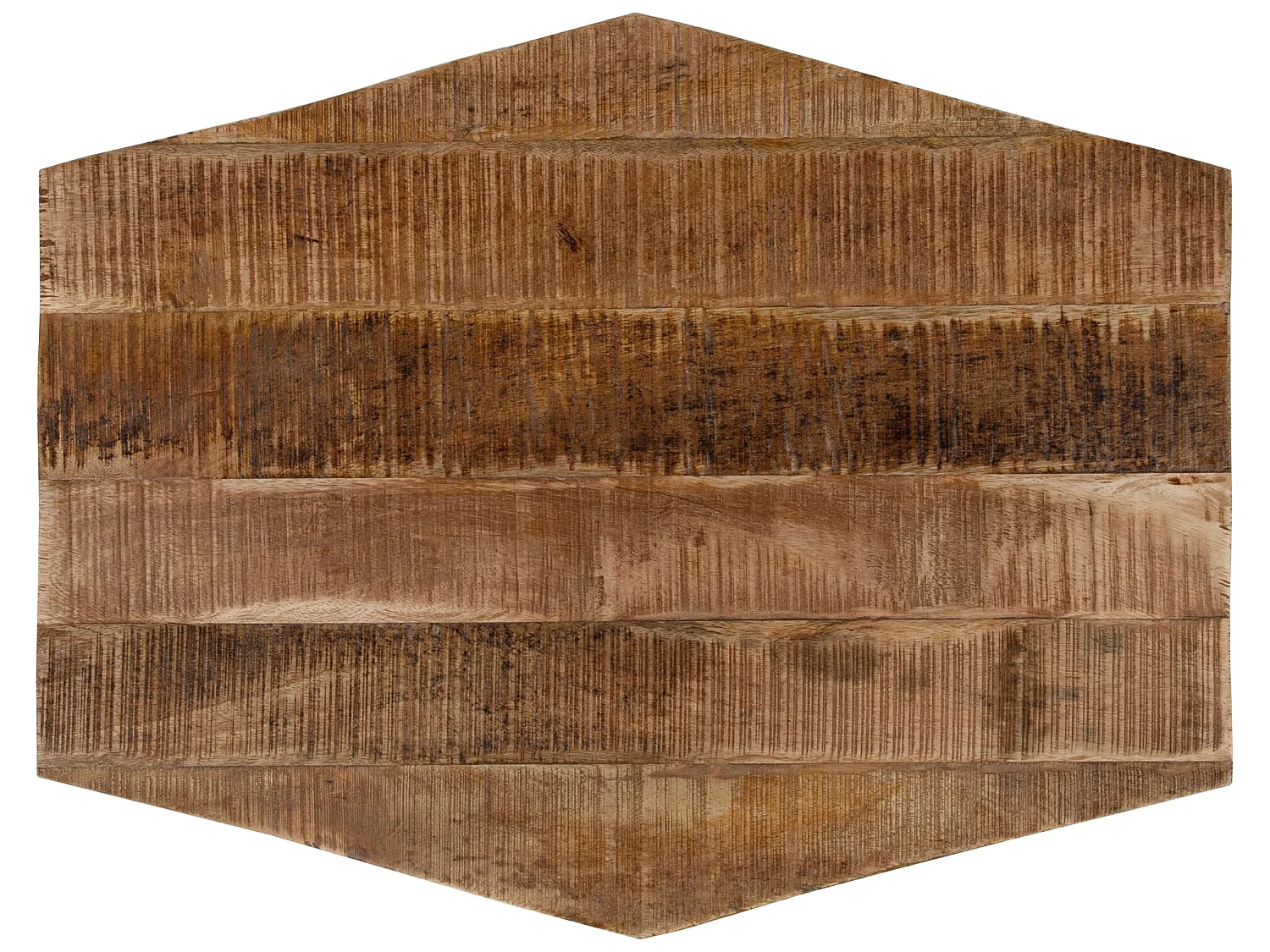 WOMO-DESIGN 2x Mesas auxiliares arizona 73x56/56x48cm madera maciza de mango blanco-natural tallado a mano mesita de café y té diseño decorativo