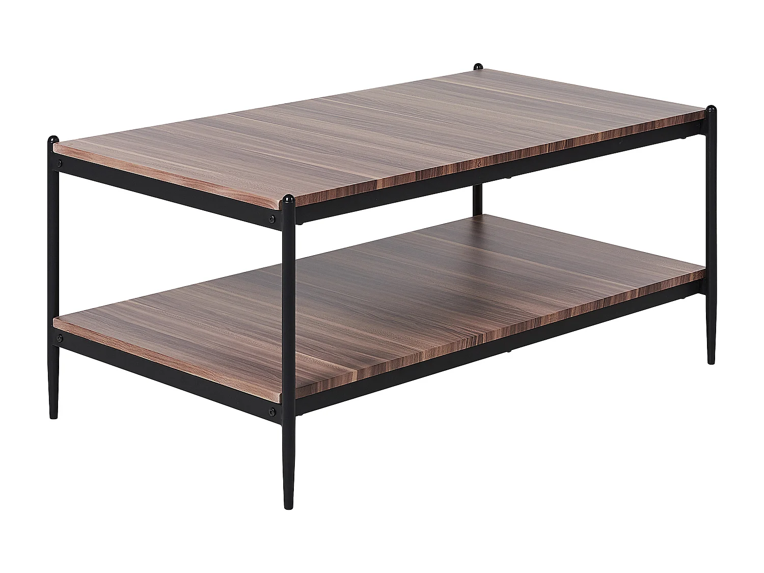 Couchtisch rechteckig schlicht modern dunkler Holzfarbton/schwarz Avoca