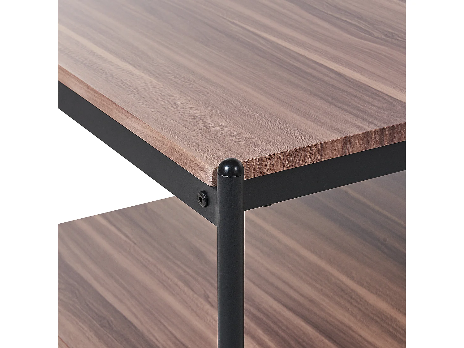 Couchtisch rechteckig schlicht modern dunkler Holzfarbton/schwarz Avoca