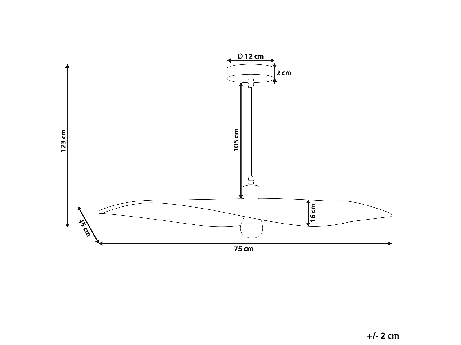 Lampe suspension GALANA Bambou Marron clair