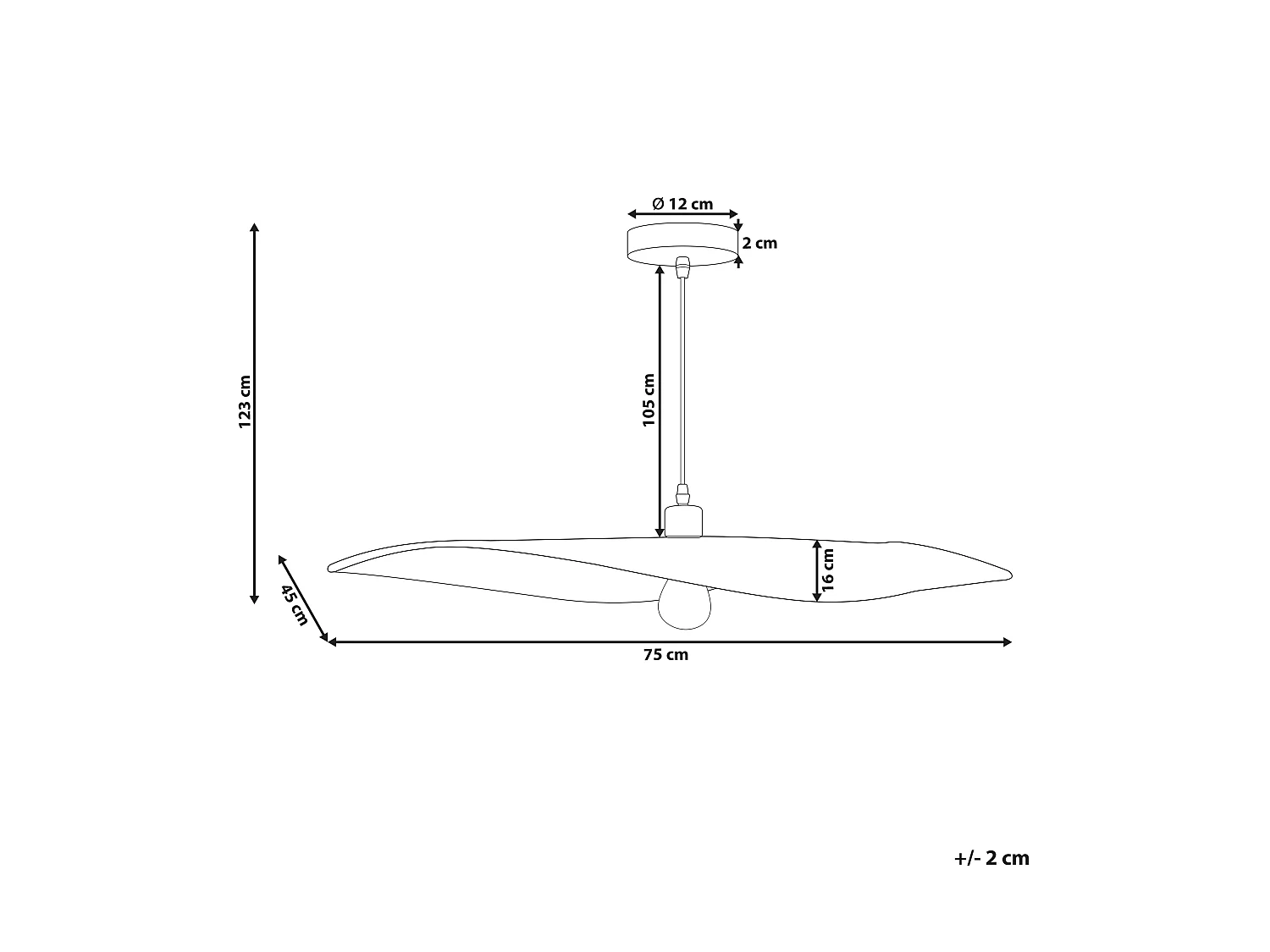 Lampe suspension GALANA Bambou Marron clair