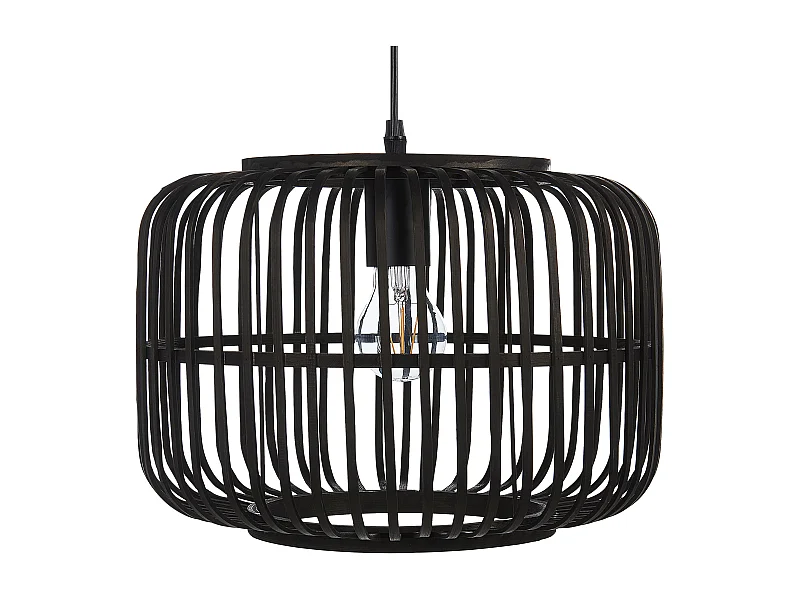 Candeeiro suspenso MACHEKE Madeira de bambu Preto