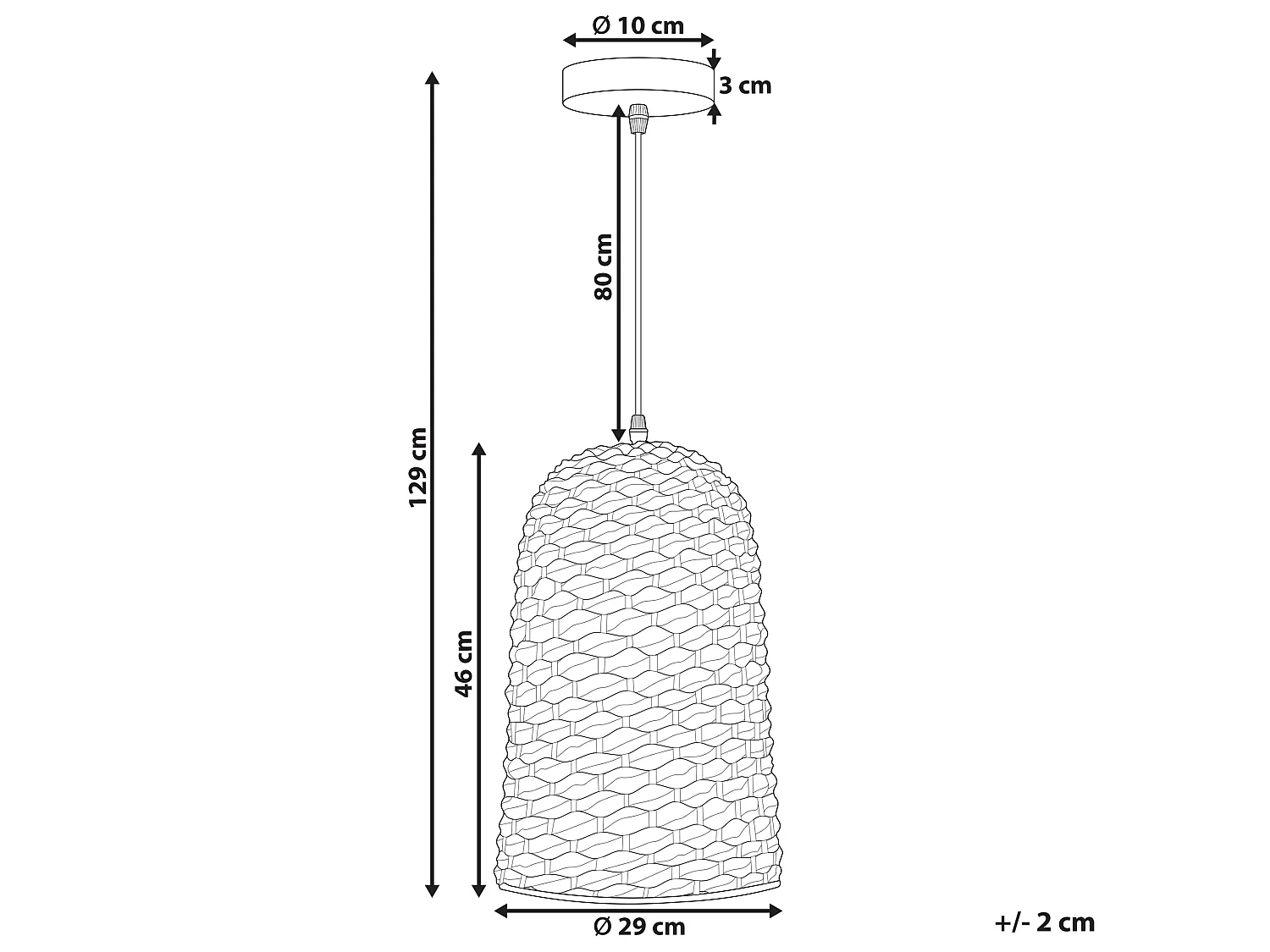 Lampe suspension KERIO Bambou Naturel
