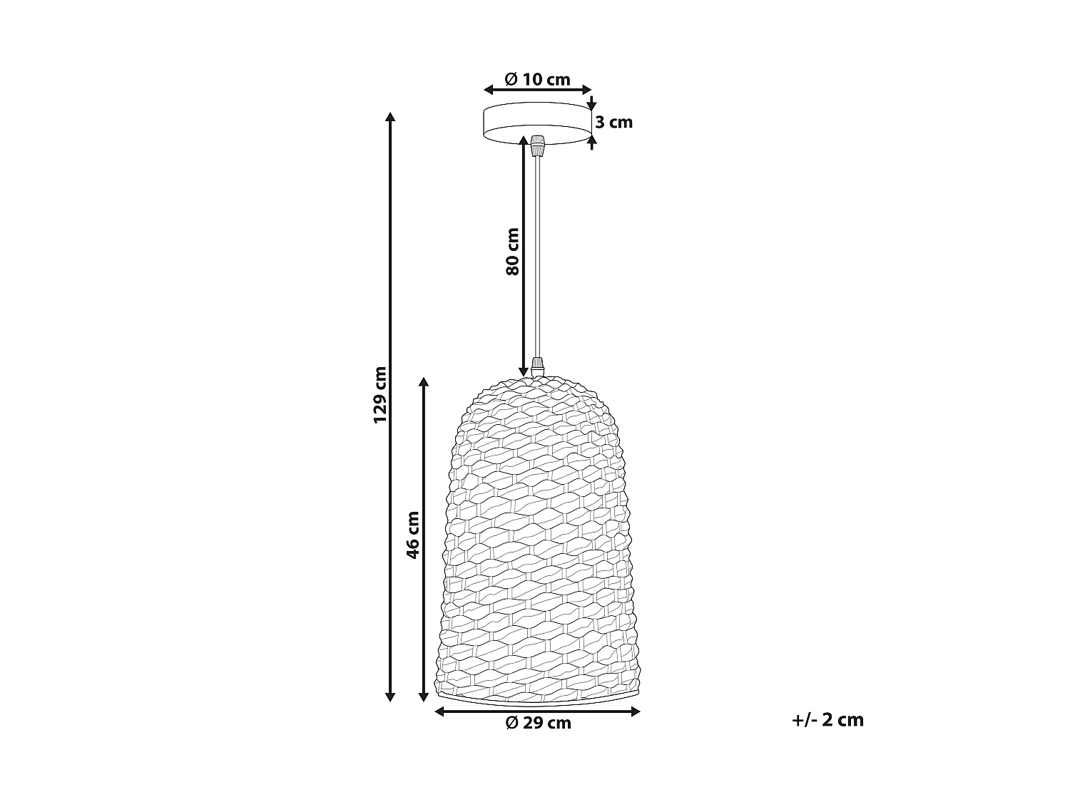 Lampe suspension KERIO Bambou Naturel