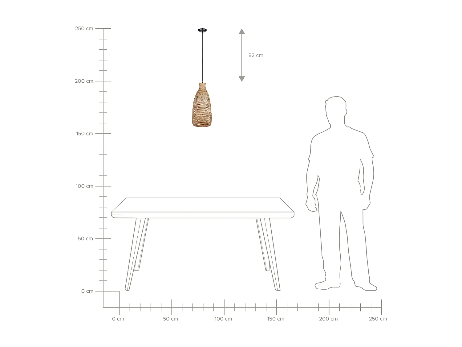 Hanglamp LWELA Bamboehout Natuurlijk