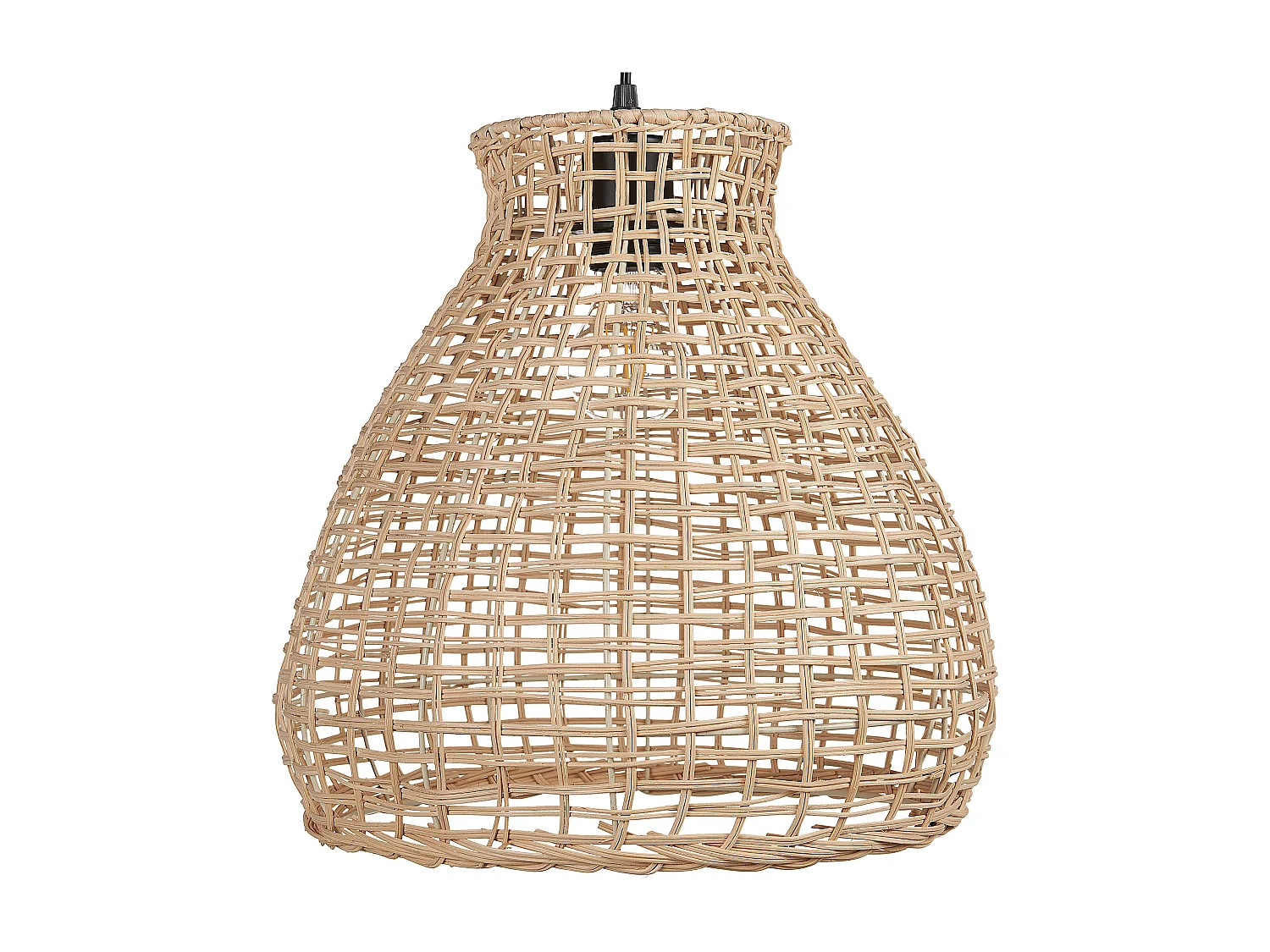 Boho Pendelleuchte mit Schirm aus Rattan Hängelampe natürlich 127 cm Sakeni