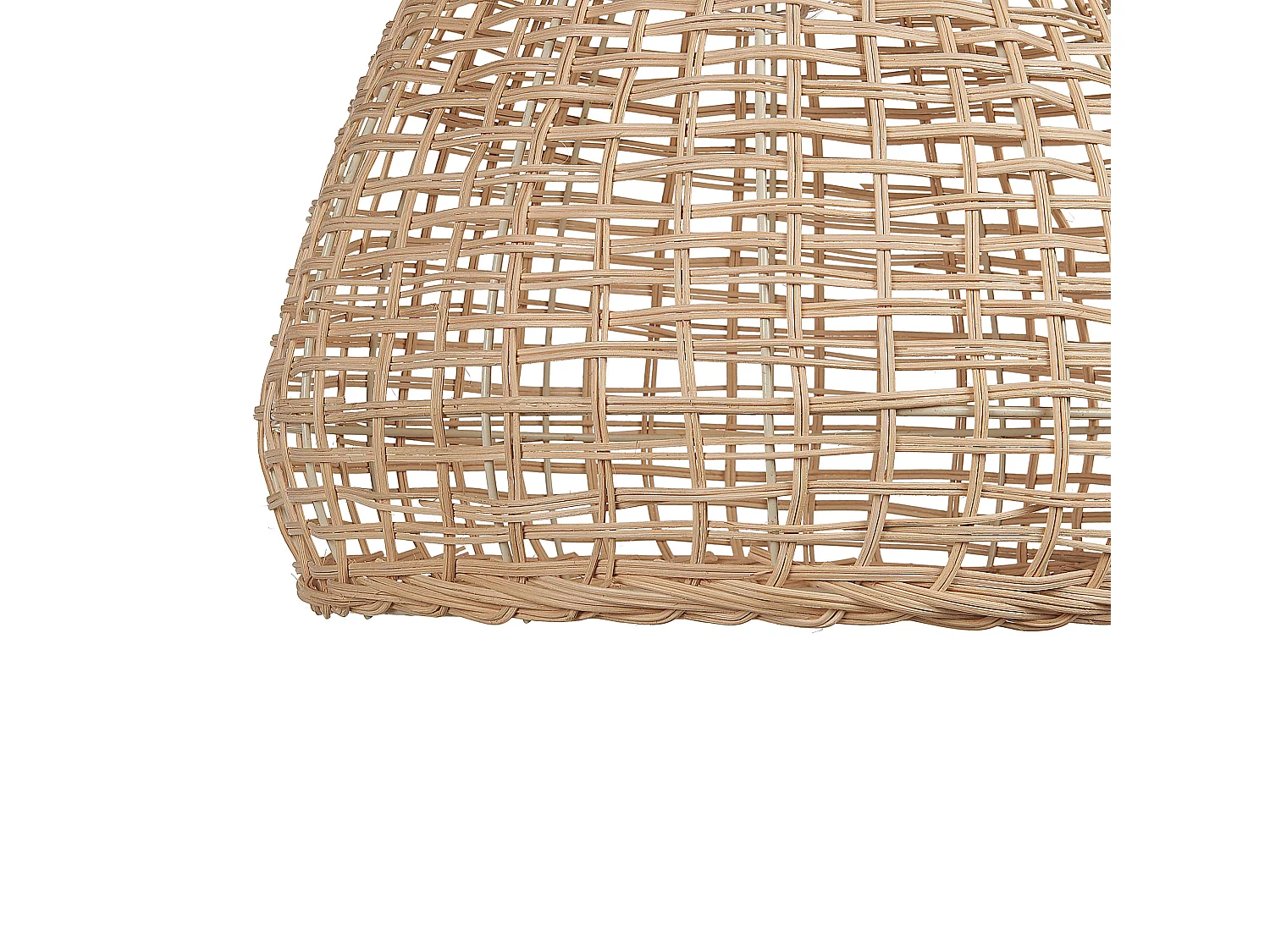 Boho Pendelleuchte mit Schirm aus Rattan Hängelampe natürlich 127 cm Sakeni