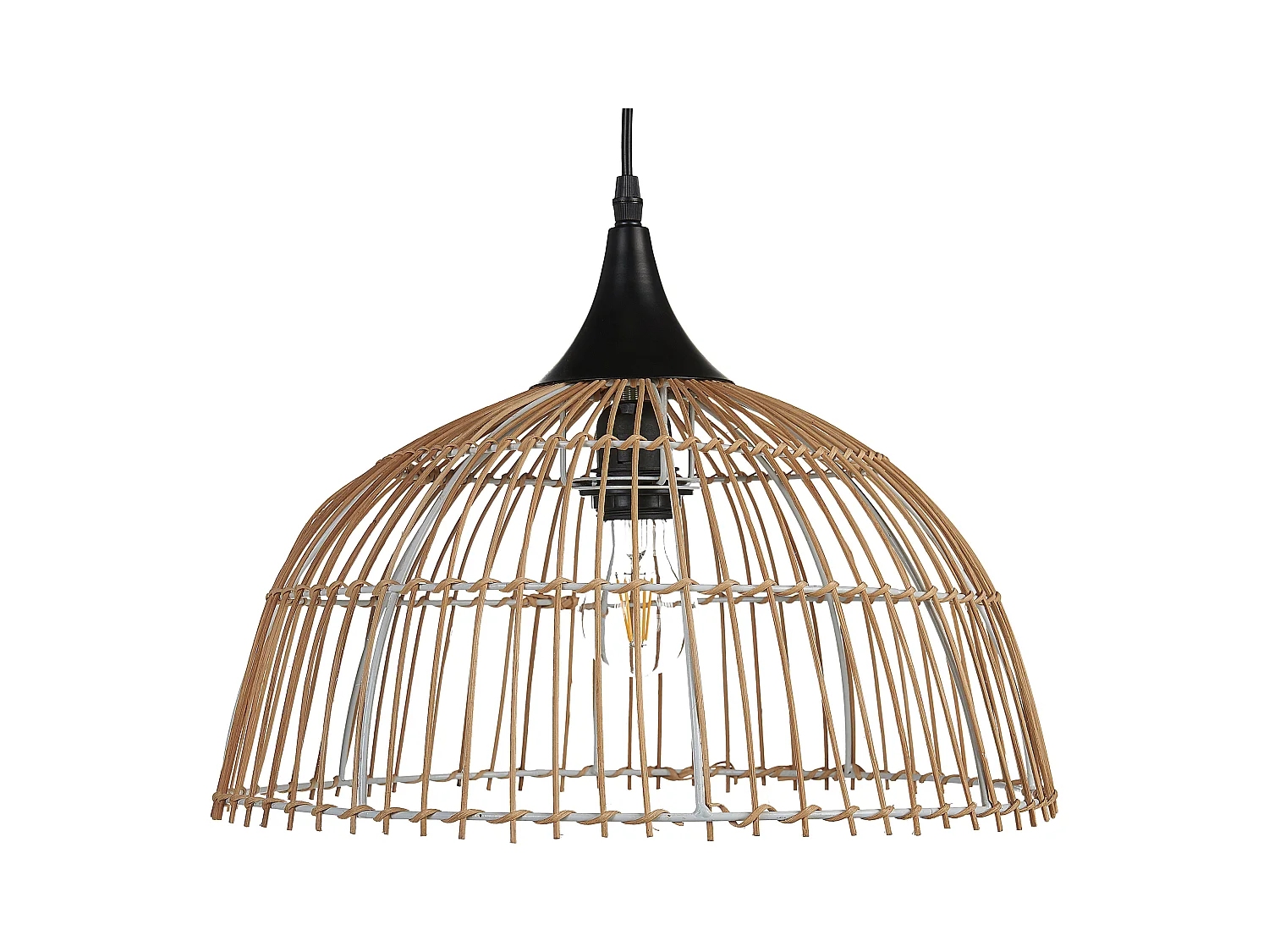 Lampe suspension BARARIS Rotin Naturel