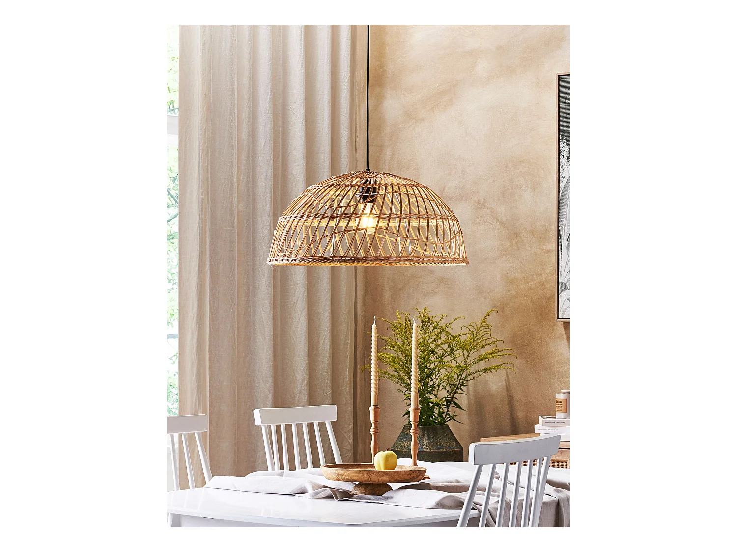 Lampa wisząca RAVINE Rattan Naturalny