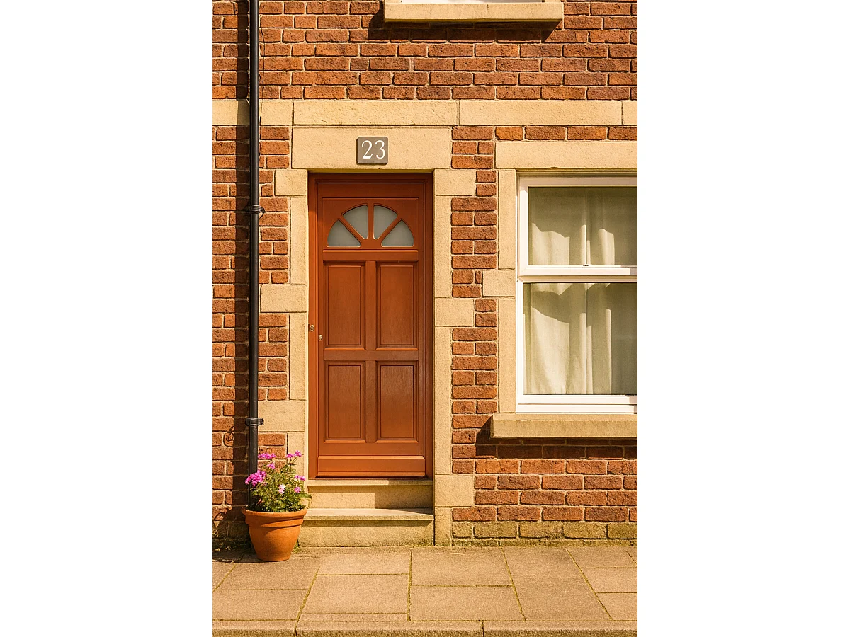 Puerta de entrada 'Ferji' 215X90 Derecha Con Manilla Y Cerradura sin manilla